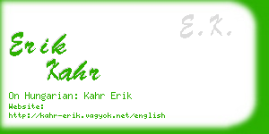 erik kahr business card